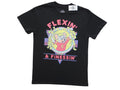 Black Graphic T-Shirt with Flexin' & Finessin' Design