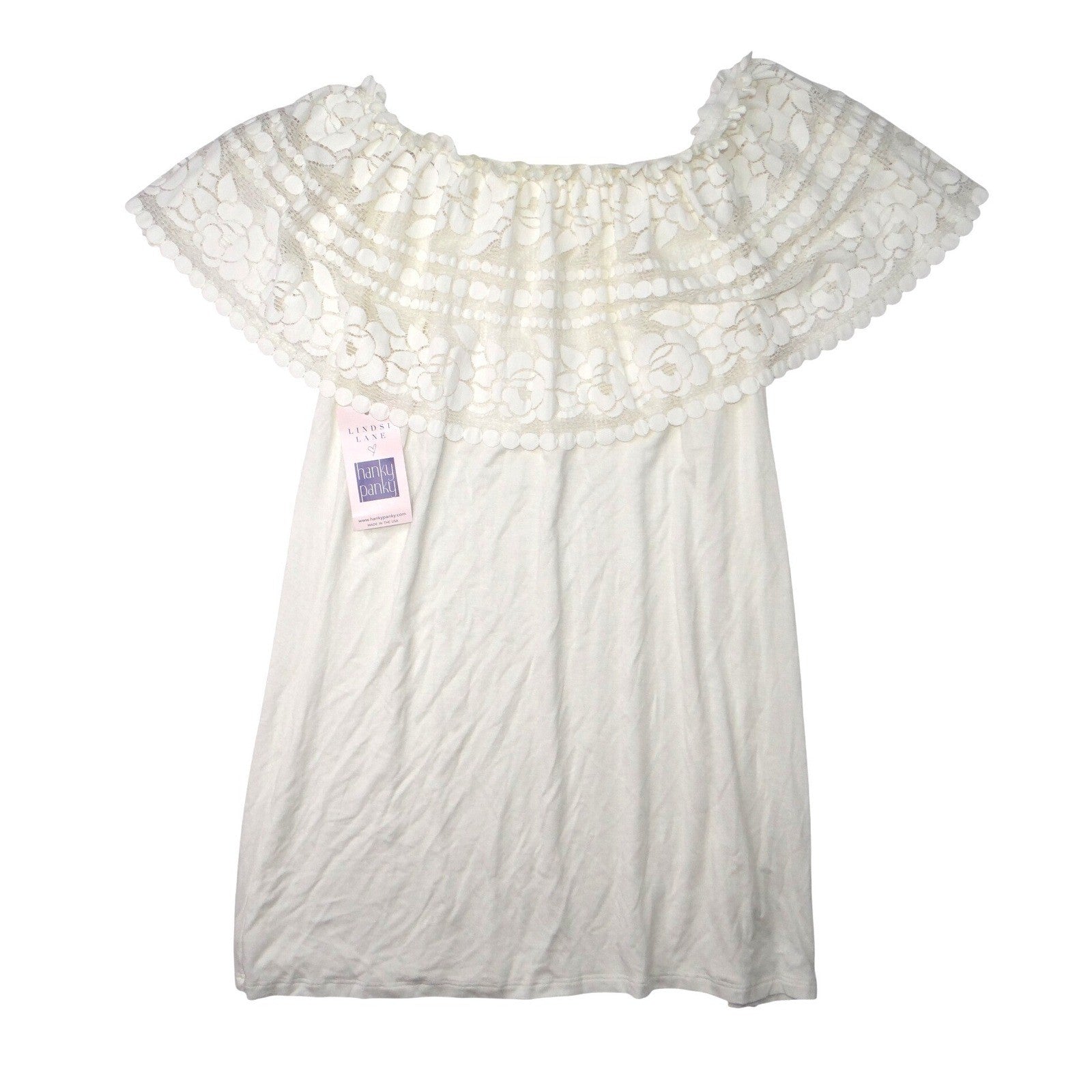 NWT-Hanky Panky X Lindsi Lane Off the Shoulder Cover-Up Dress - Small