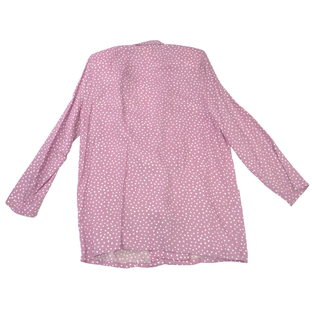 Vintage Connections Mauve Polka Dot Skirt Suit Set Blazer Skirt Belt Large 16/18