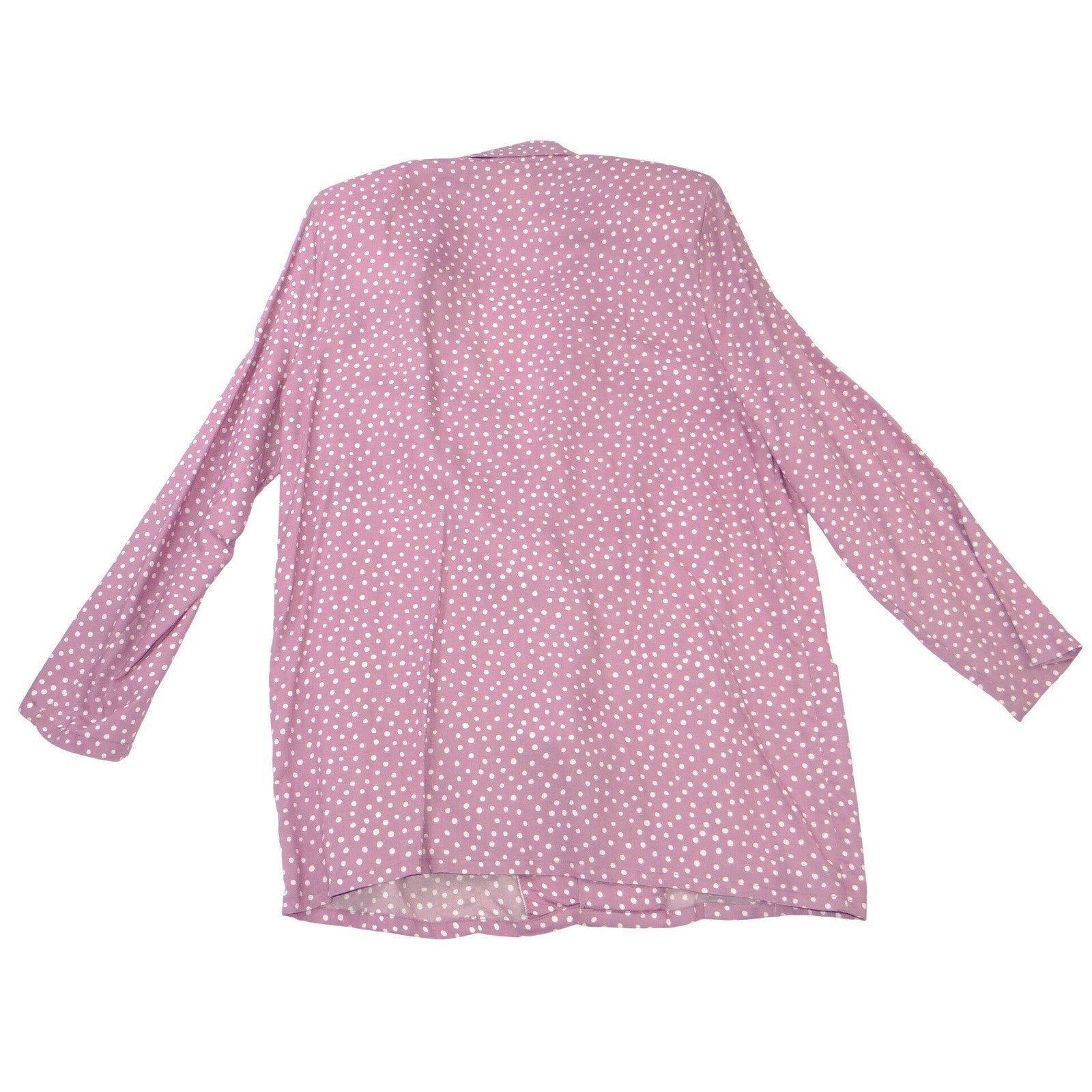 Vintage Connections Mauve Polka Dot Skirt Suit Set Blazer Skirt Belt Large 16/18
