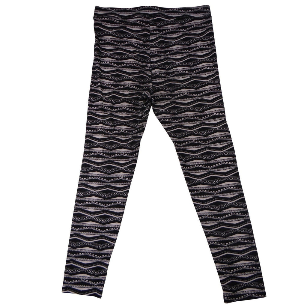 PINK Victoria's Secret Geometric Wave Print Leggings Size L Black White