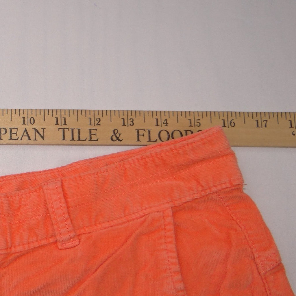 Athleta Womens Coral Orange Corduroy Shorts Size 6 Casual Summer Bright 1796