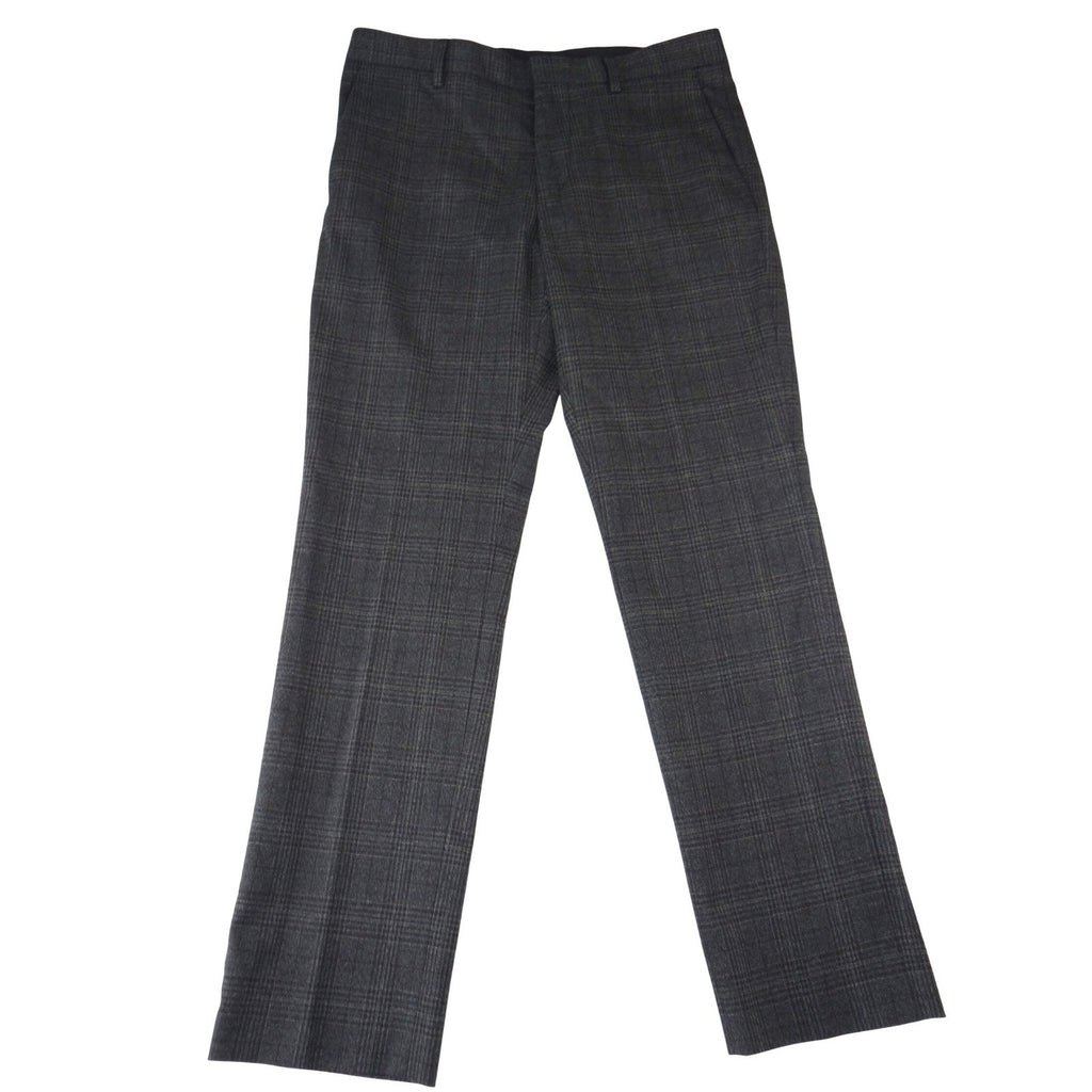 Murano Alex Fit Mens 32x30 Charcoal Gray Glen Plaid Check Dress Pants Trousers