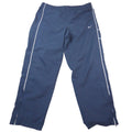 Nike Mens XL Track Pants Navy Blue Mesh Lined Side Zip Windbreaker Warmup