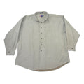 Chaps Ralph Lauren Mens XXL Khaki Tan Long Sleeve Button Down Shirt Microtexture