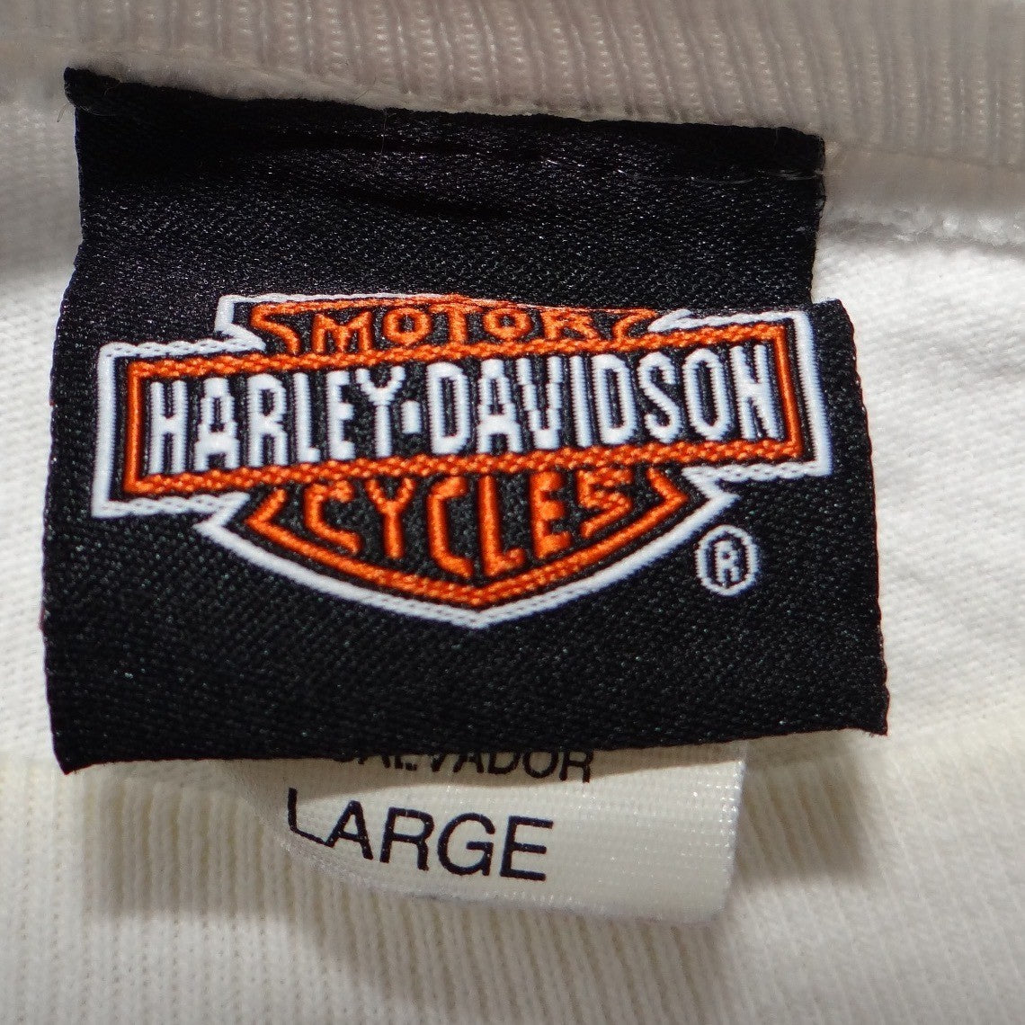 VTG Harley Davidson Sturgis 2001 Black Hills Rally Long Sleeve Tee White Mens L