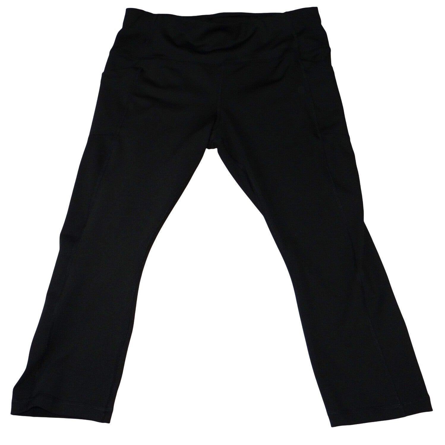AVIA Women Black Athletic Capris Leggings Size L G 12 14