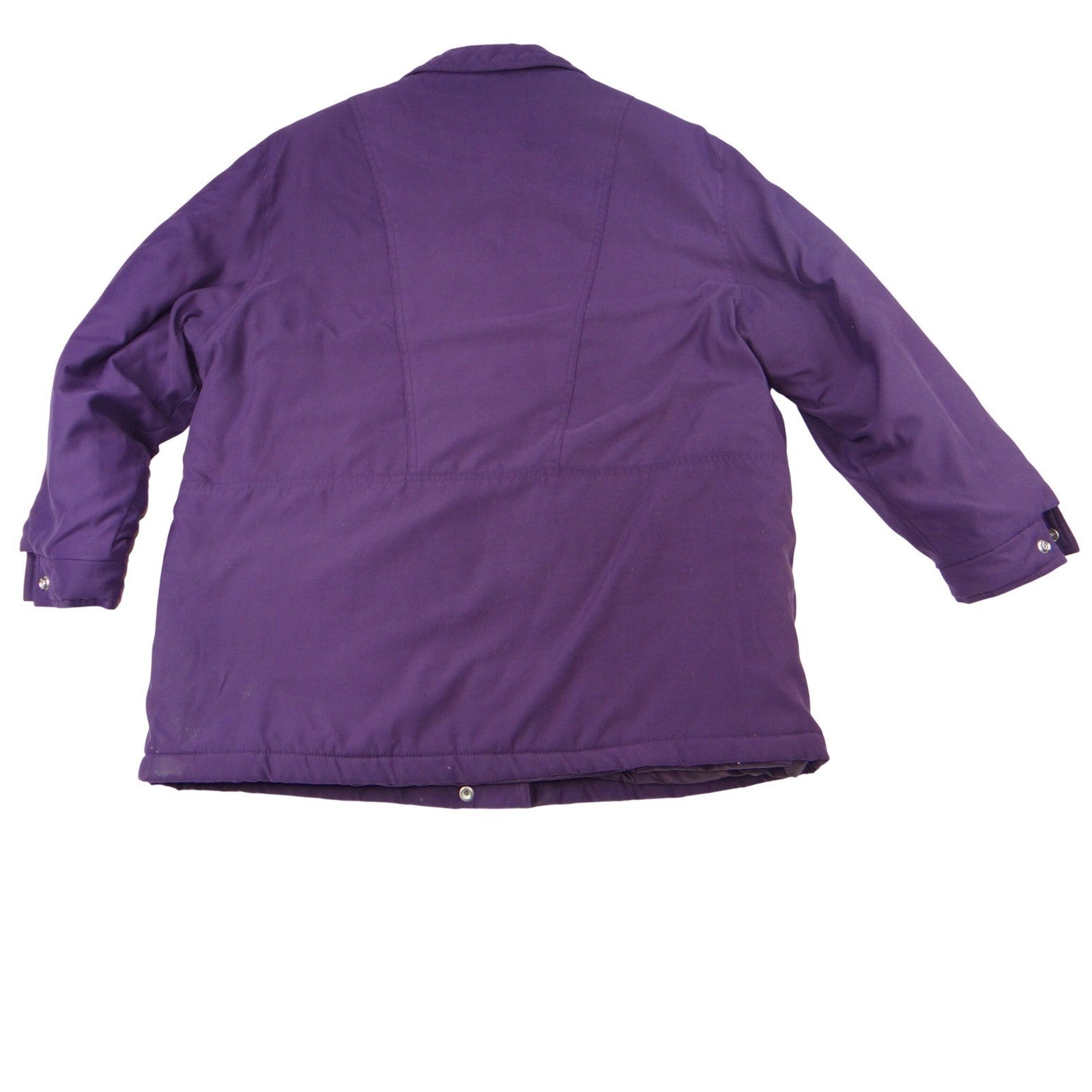 Bromley Sport Purple Quilted Lined Zip Jacket Women Sz L Thermo Loft Insulation