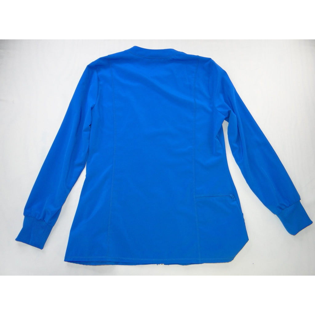 Allura by Cherokee Royal Blue Scrub Set V-Neck Top Small & Zip Jacket Medium