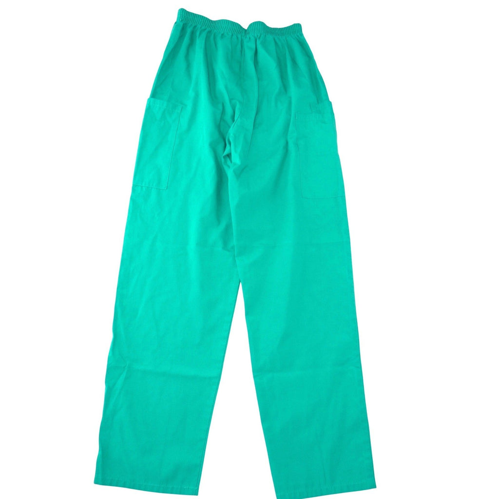 Cherokee Workwear Womens Green Elastic Waist Cargo Scrub Pants XS