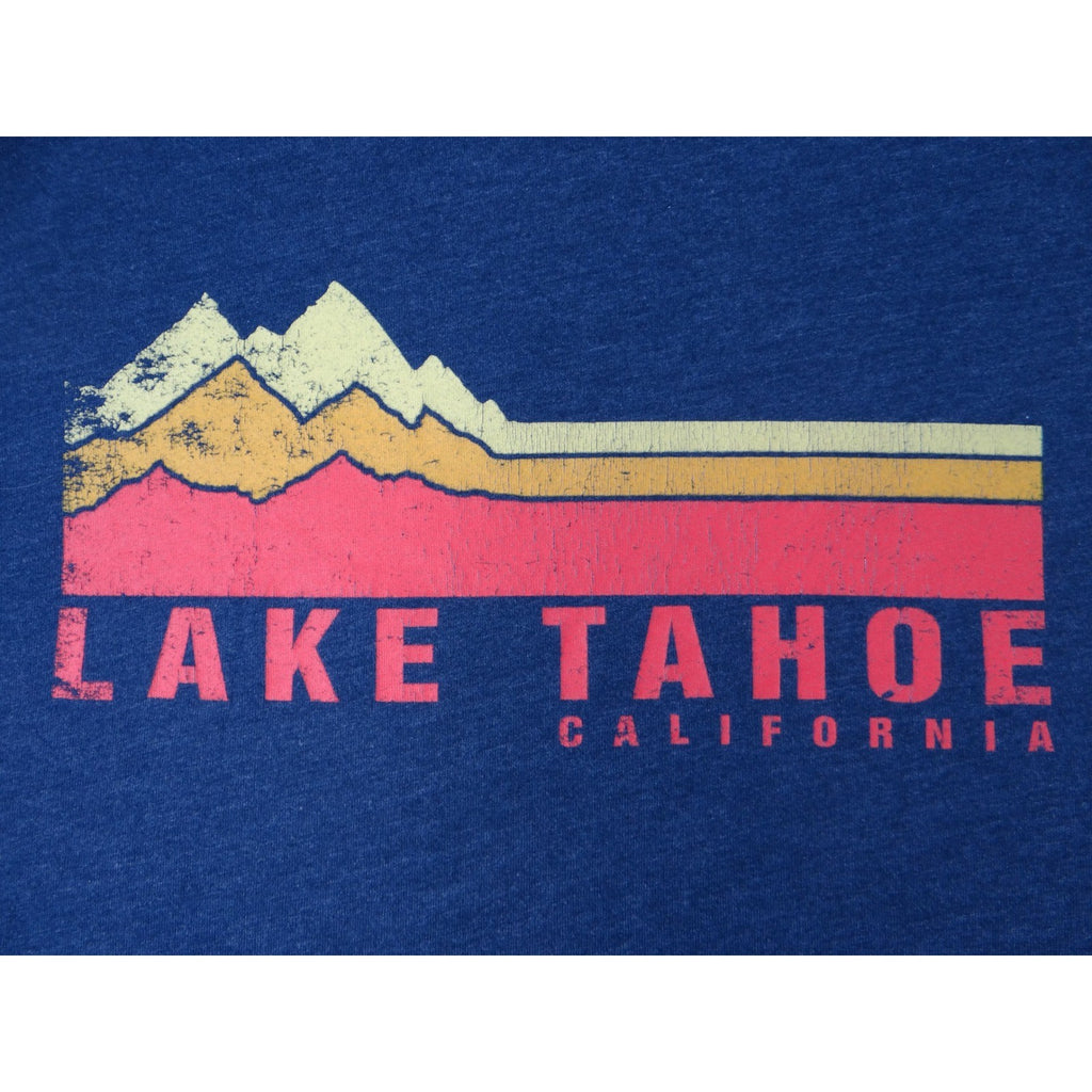 Coastal Classics Lake Tahoe California Mens T Shirt Navy Blue Graphic Tee