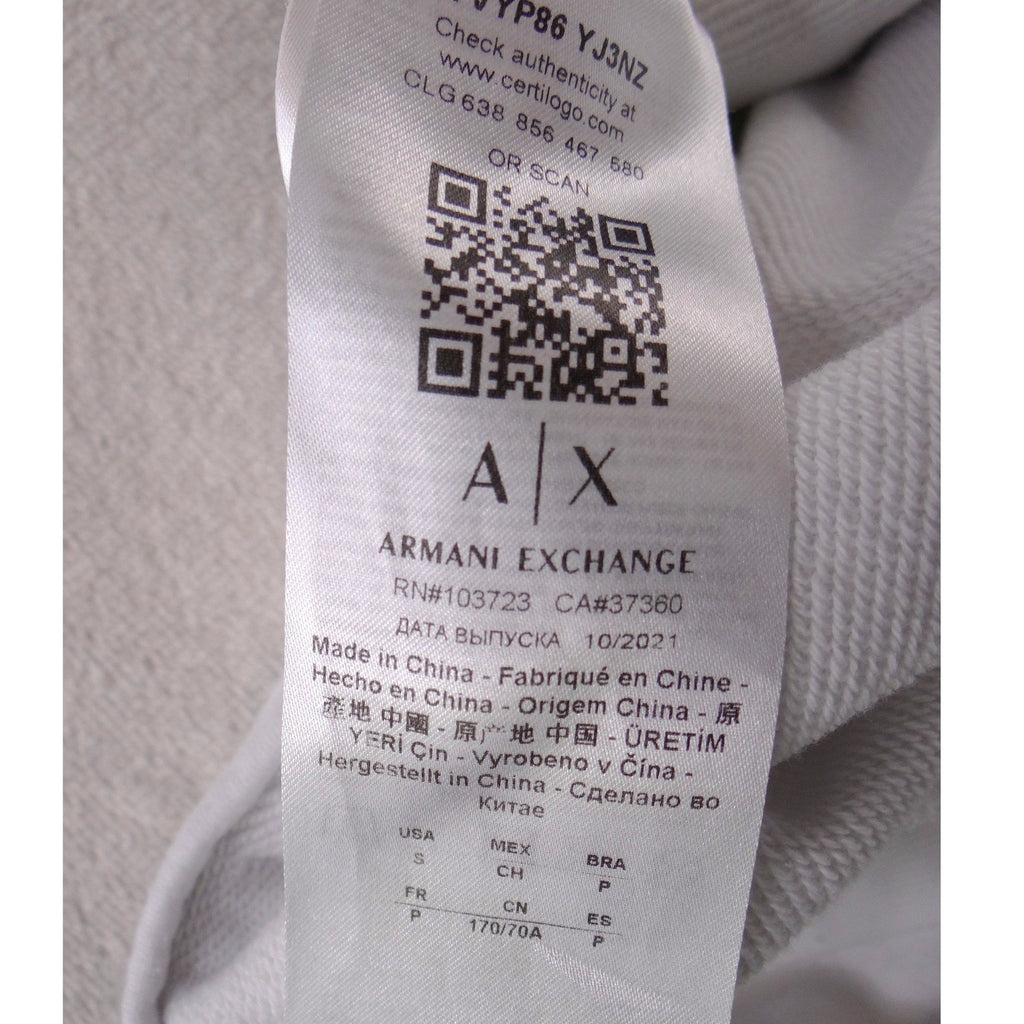 Armani Exchange Mens White Jogger Sweatpants Lime Green Side Stripe Logo