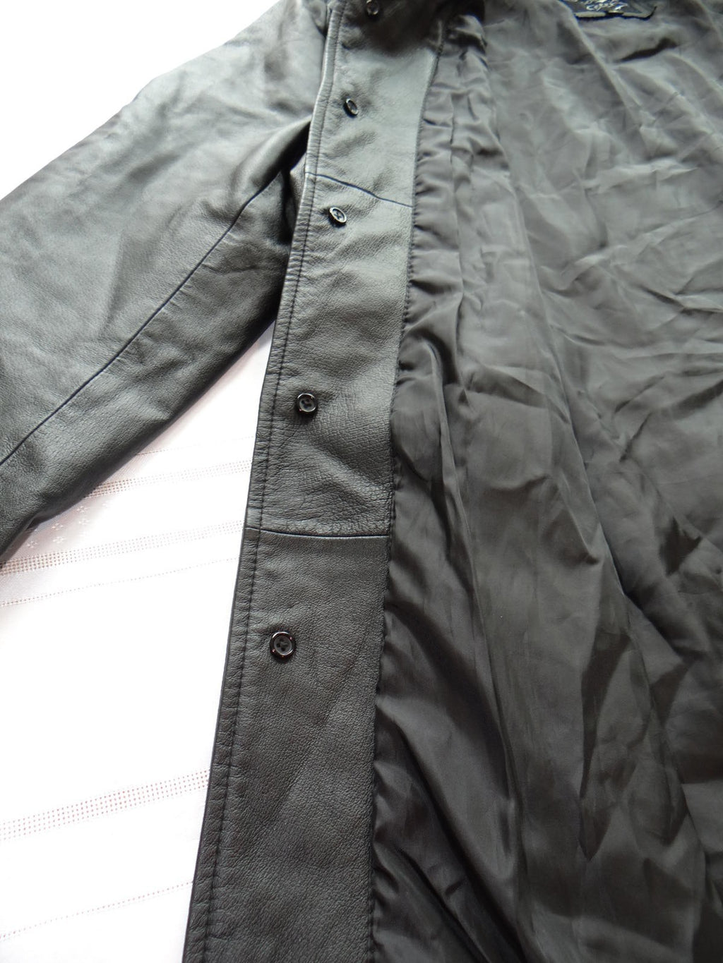 Men's Black Leather Jacket Medium Caribou Creek