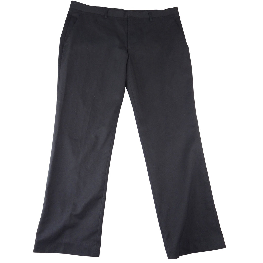 JF J Ferrar Mens Black Dress Pants Flat Front Straight Leg 36x29 Solid