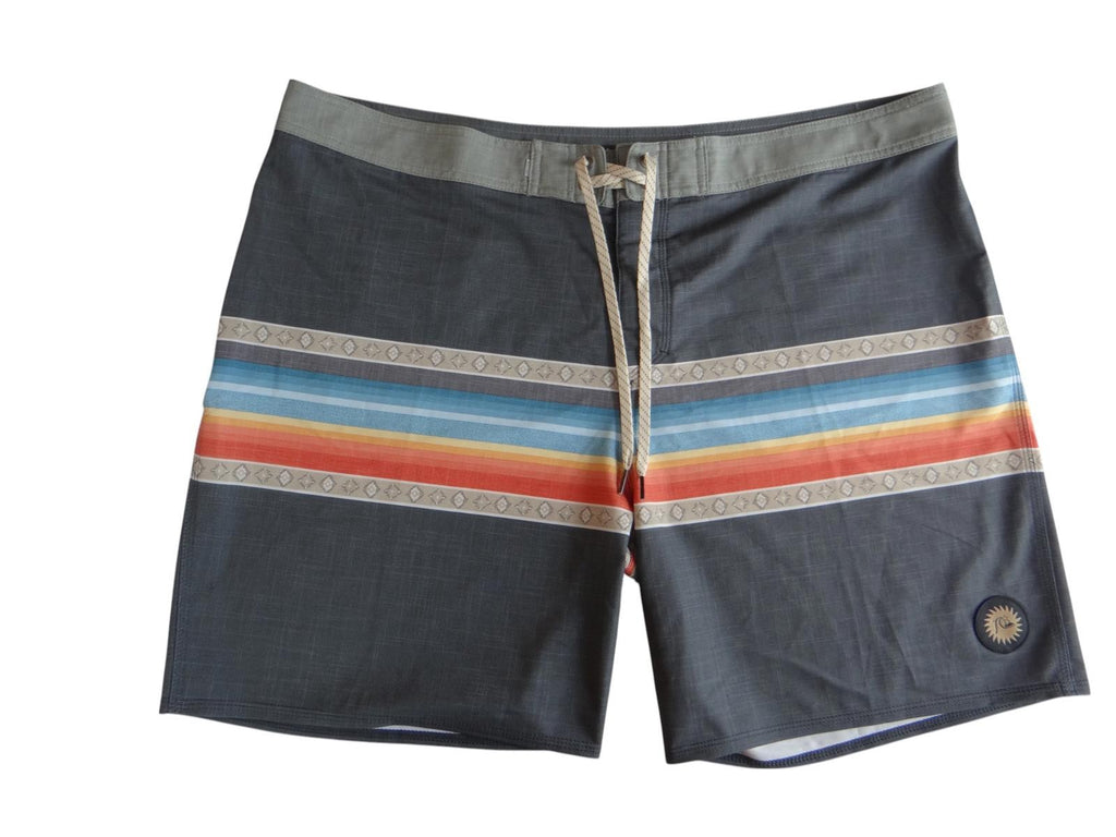 Men's Surf Shorts with Colorful Stripes Size 40
