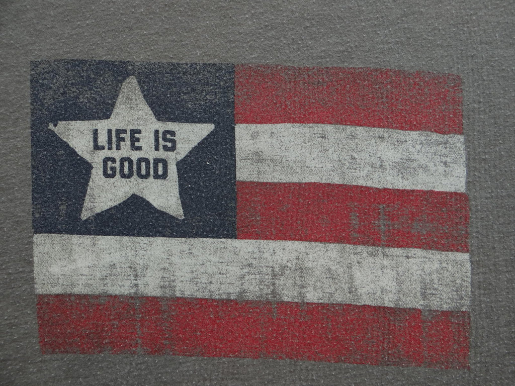Life Is Good Men's Graphic Tee - Flag Design