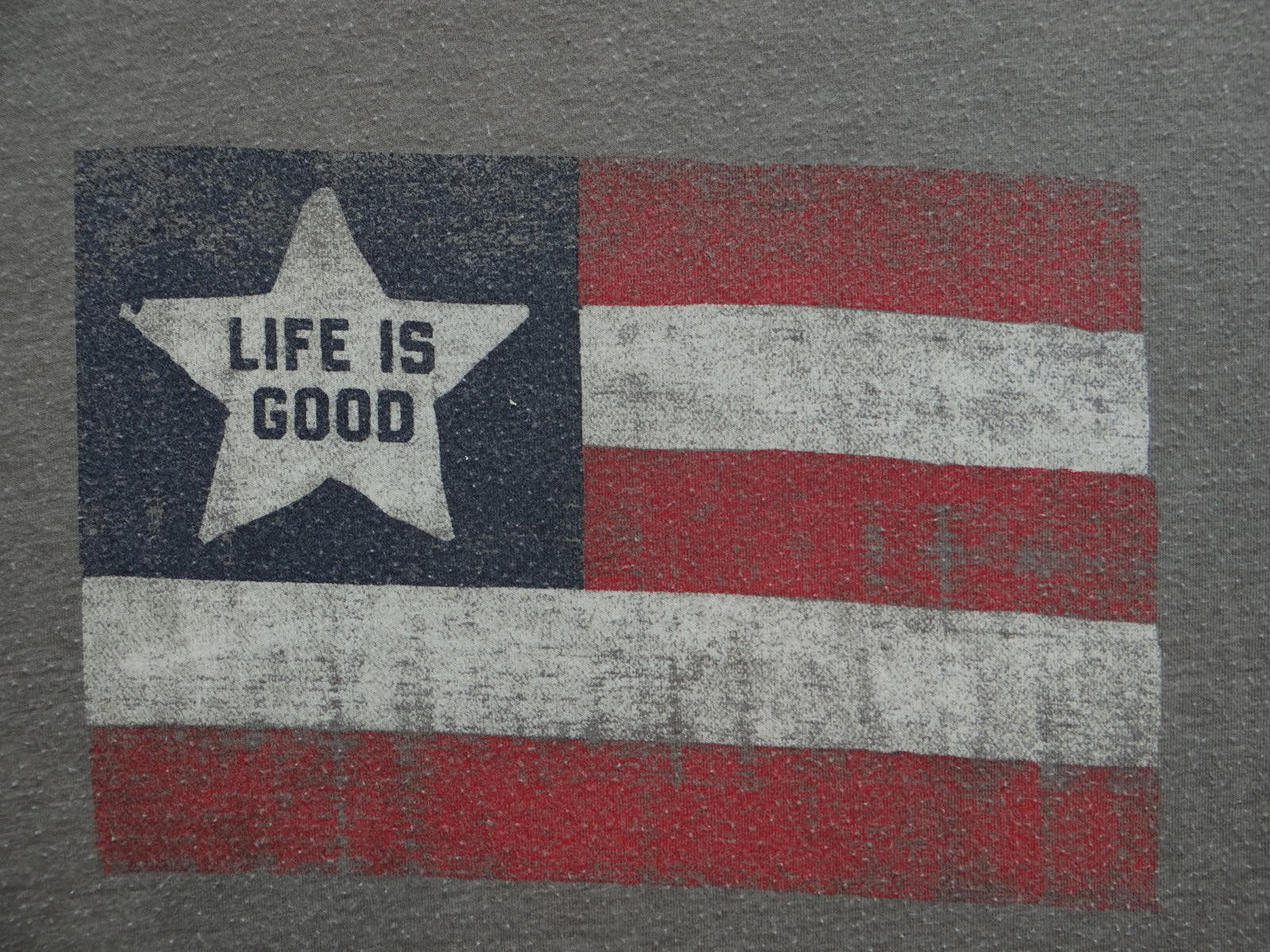 Life Is Good Men's Graphic Tee - Flag Design