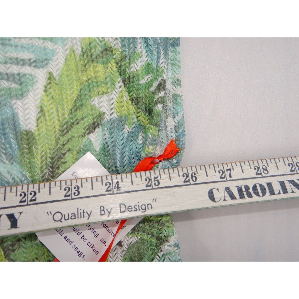 Hearts of Palm Woman 3X Tropical Leaf Print Tunic Top Drawstring Side Accent