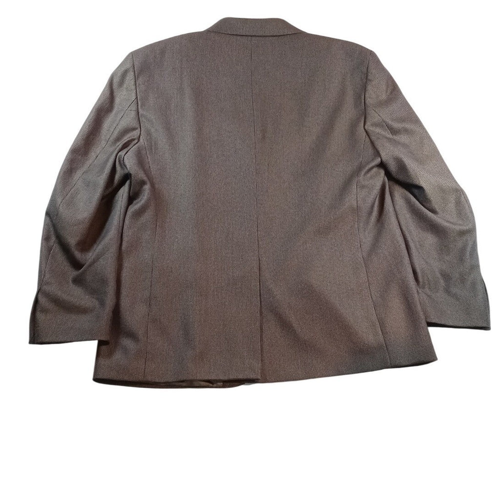 Geoffrey Beene Men's Brown Textured Blazer Jacket Classic Fit Business Casual