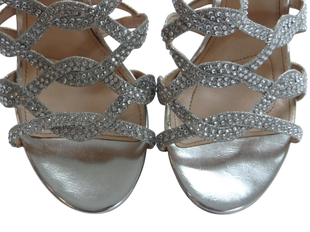 I. Miller Women's Silver Rhinestone Strappy Sandals