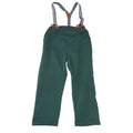 Boys Dark Green Dress Pants with Striped Suspenders Size 6-7T Formal Trousers