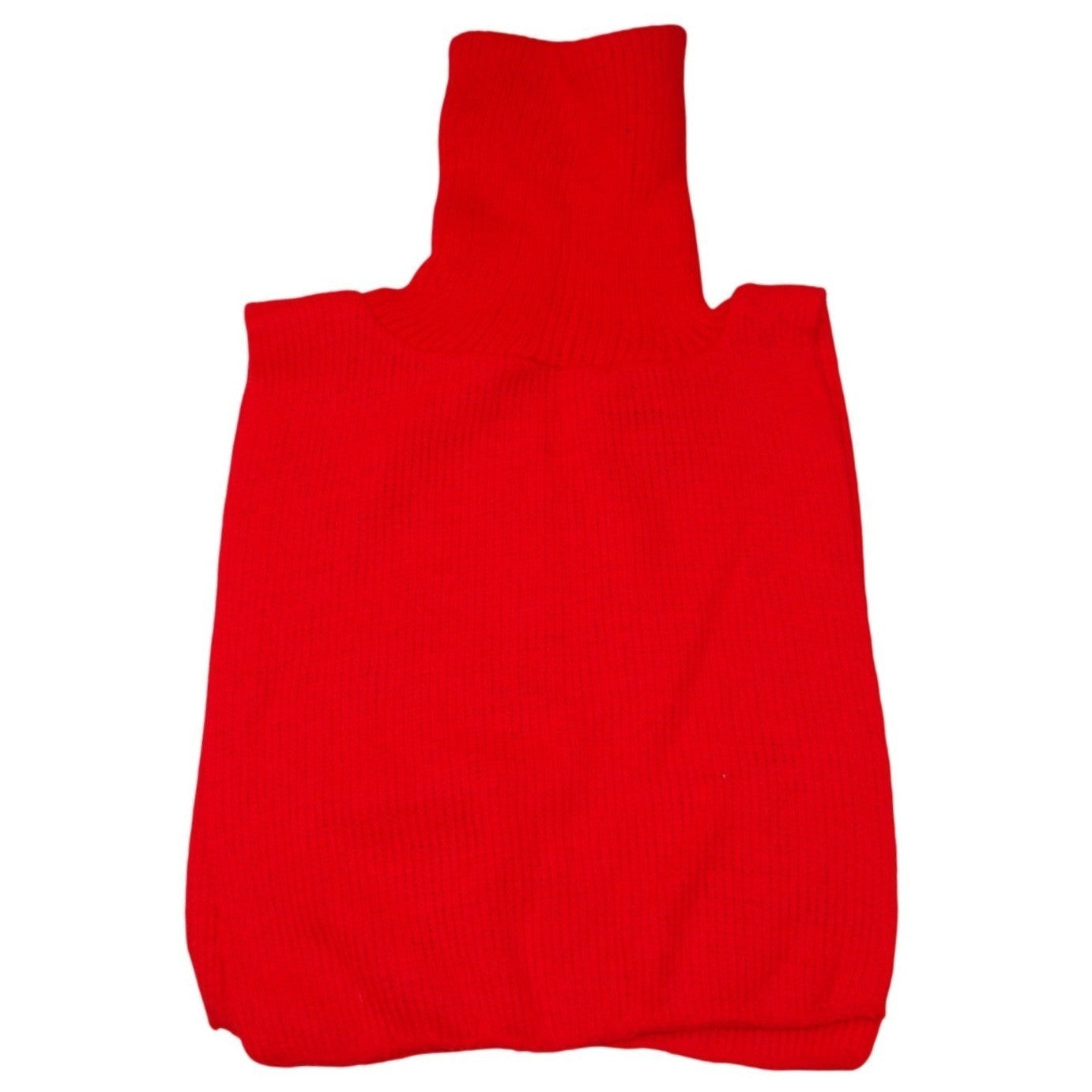 Red Knit Cowl Neck Tunic Top One Size Fits All