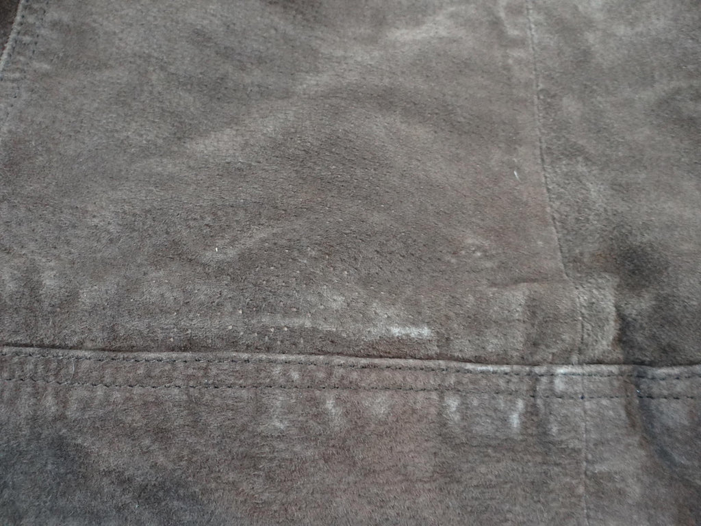 Stag Hill by Haband Men's Brown Leather Jacket with Sherpa Collar Size XL