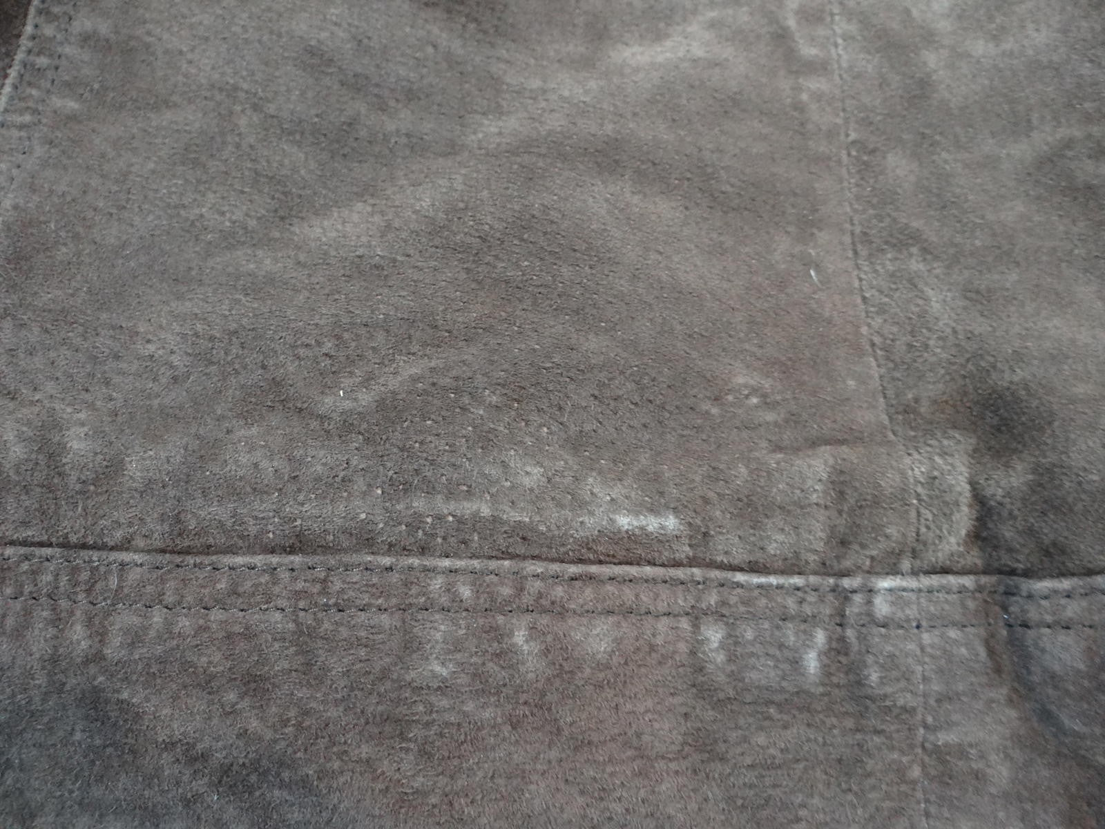 Stag Hill by Haband Men's Brown Leather Jacket with Sherpa Collar Size XL