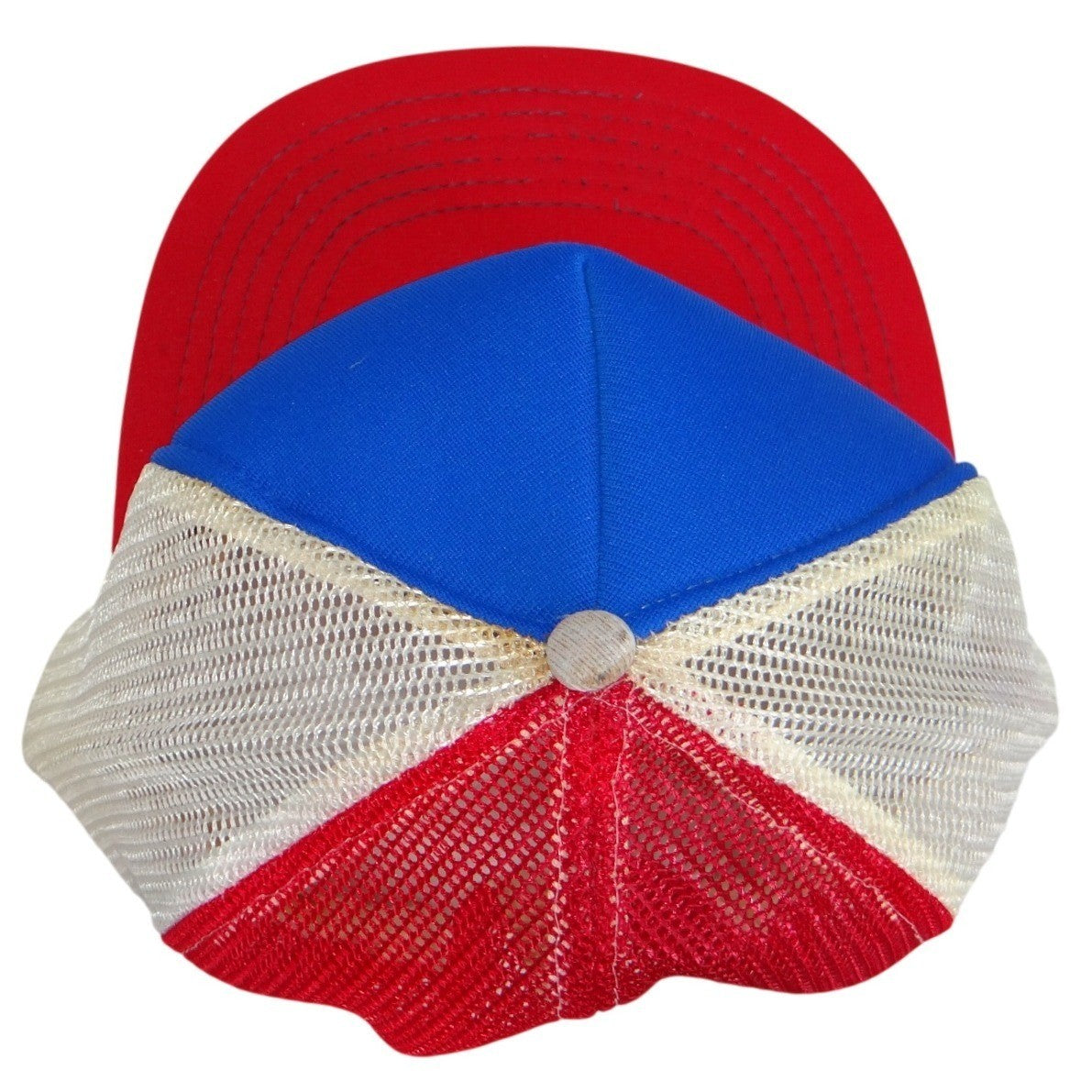 Vintage Mickey Mouse Trucker Hat Blue Red Mesh Disney Snapback Cap