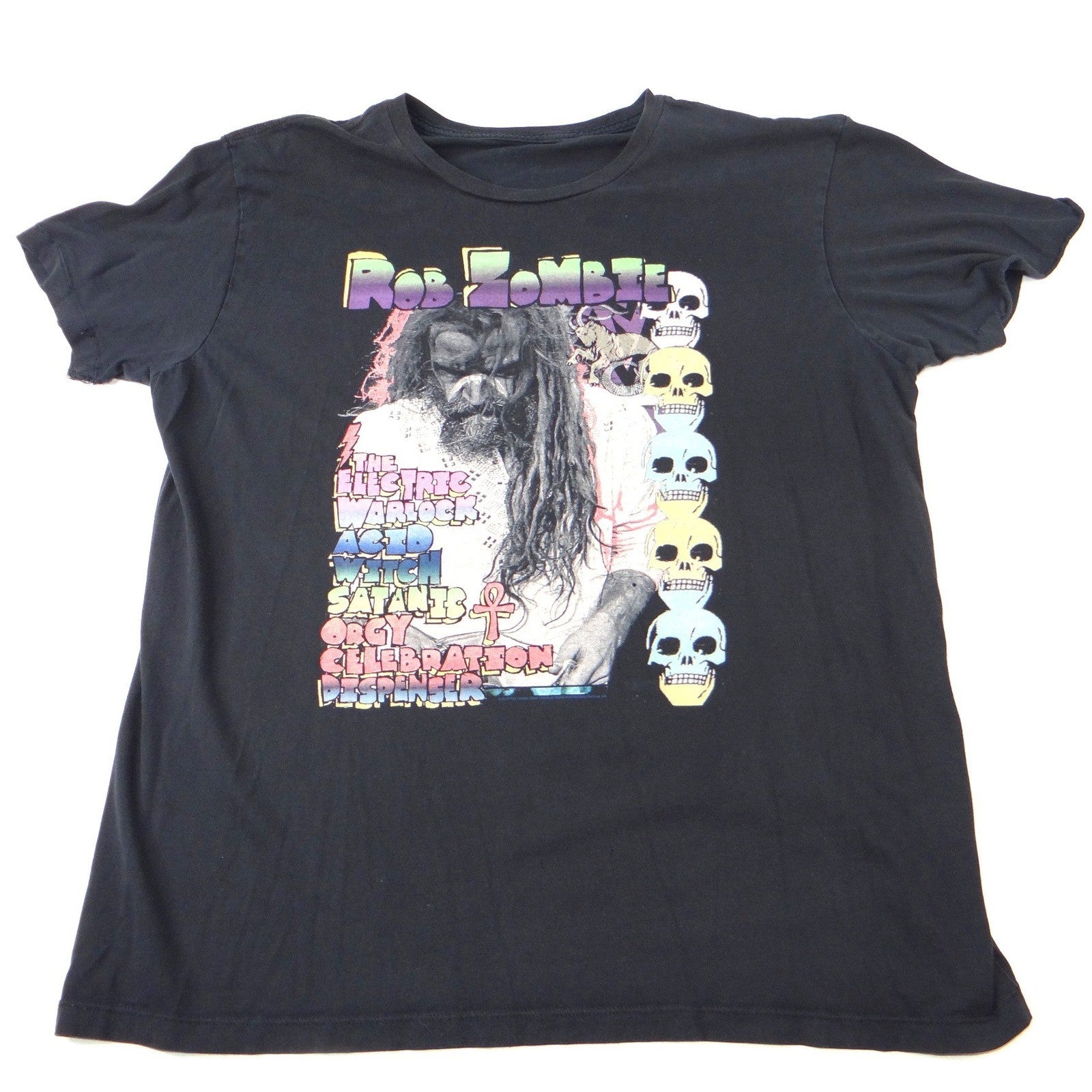 Rob Zombie Graphic T Shirt Black Short Sleeve Mens Size XL