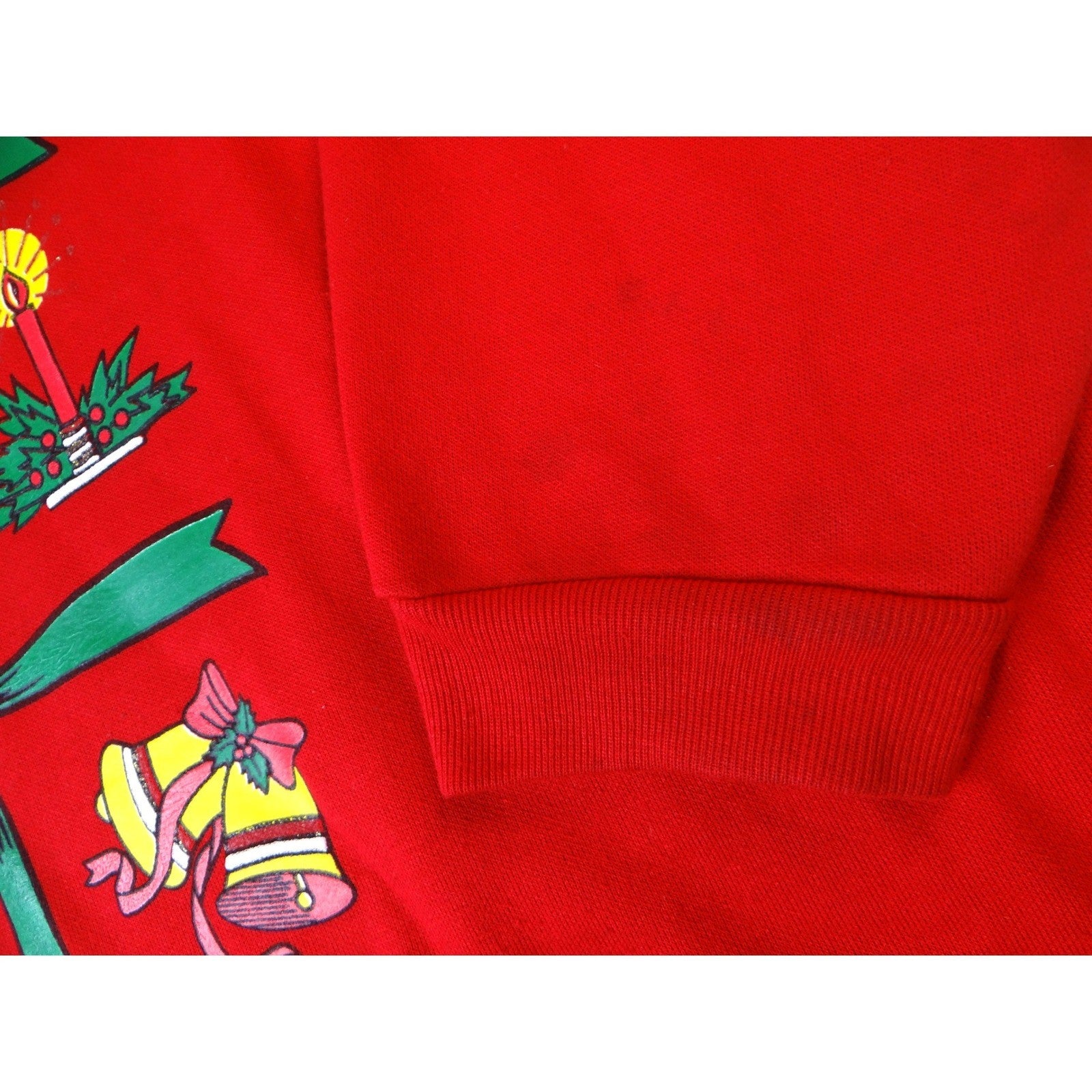 Nucleus Woman Red Christmas Graphic Sweatshirt Santa Nutcracker Snowman Bells