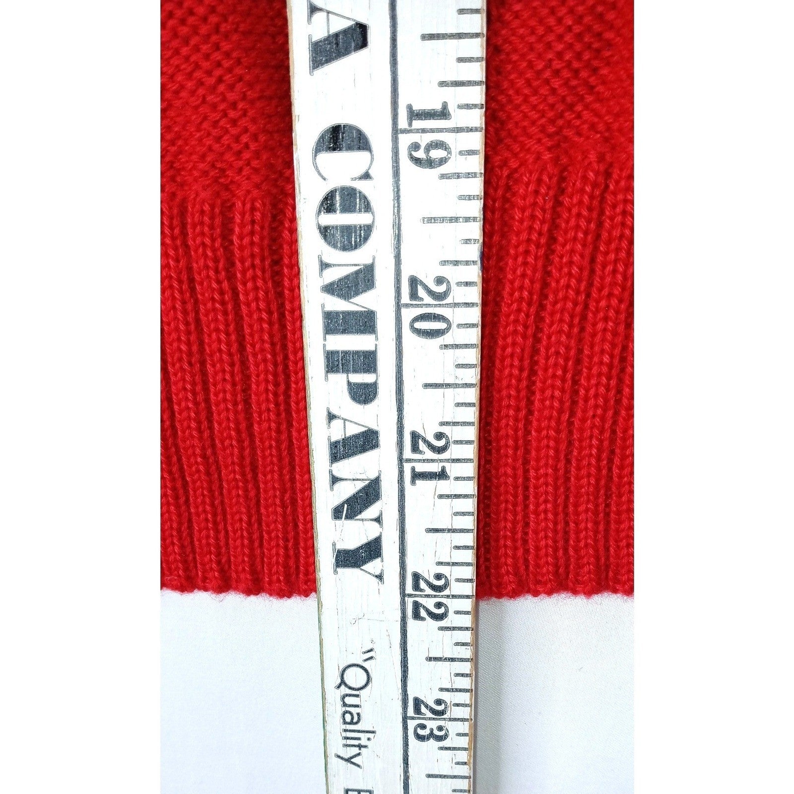 Vintage Barry & Me Red Knit Cropped Short Sleeve Sweater Women USA Made