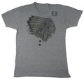 Mens Grey Graphic T Shirt Indian Motorcycle Short Sleeve Tee