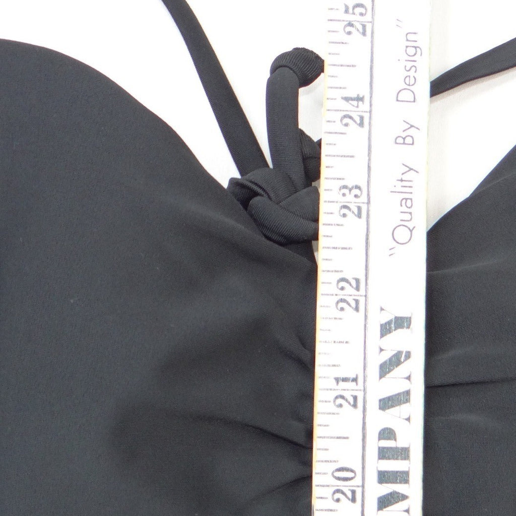 Old Navy Womens XL Black One Piece Swimsuit Ruched Sweetheart Neck Cutout Back