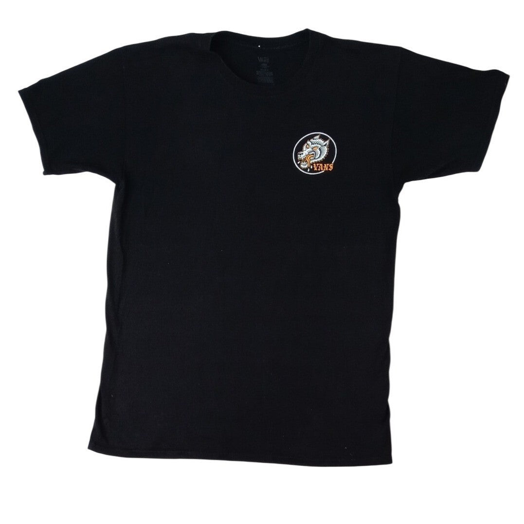 Vans Men's Black Wolf Graphic T-Shirt Size Large