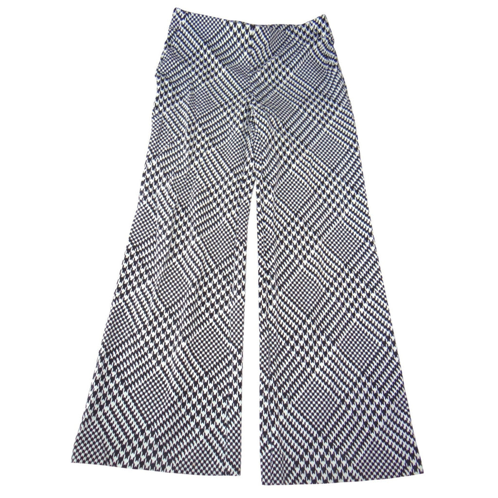 Chicos Black White Houndstooth Wide Leg Pants Pull On Size 00R US 2R