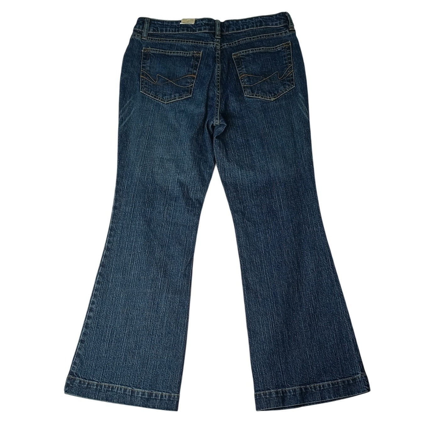 Y2K Vintage NWT Faded Glory Flare Jeans Petite Size 12 Blue Denim Stretch Pants
