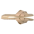 HM Womens Beige Square Toe Crisscross Strap Flat Slide Sandals Size 39 2374