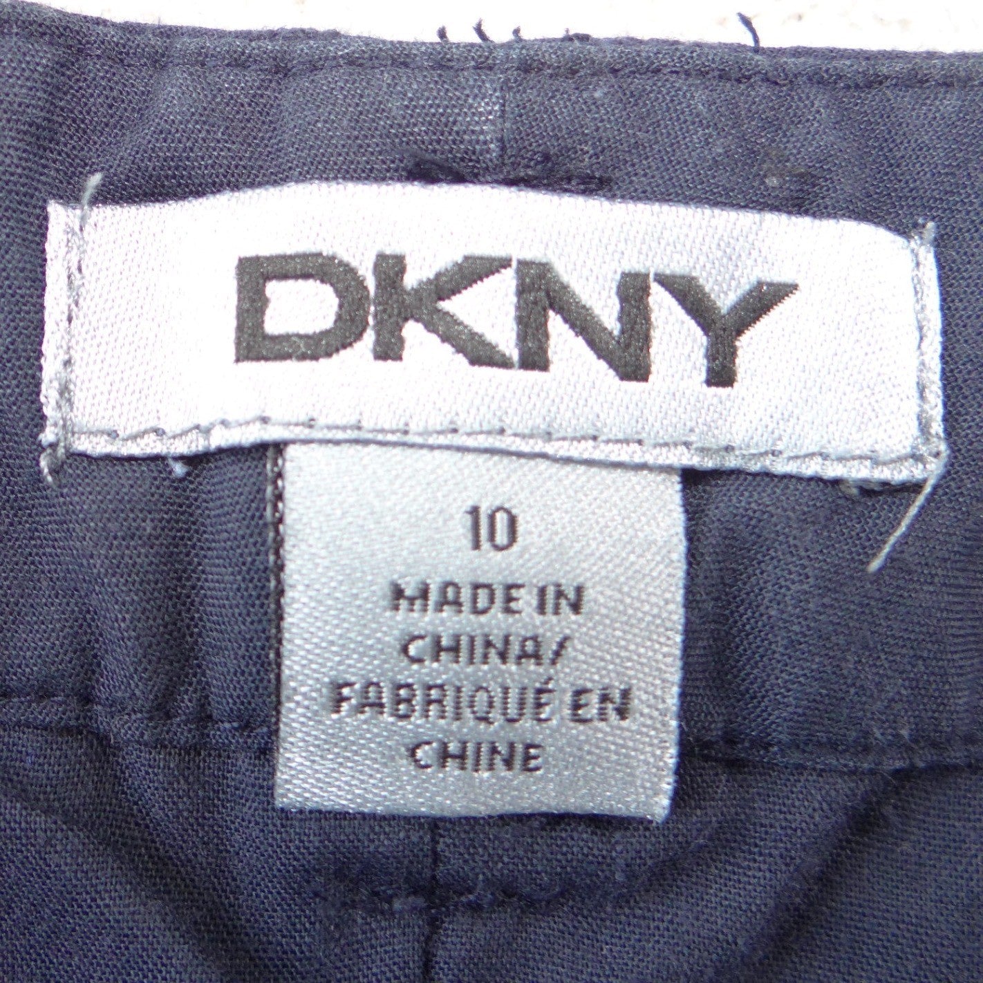 DKNY Womens Navy Blue Eyelet Embroidered Chino Shorts Size 10