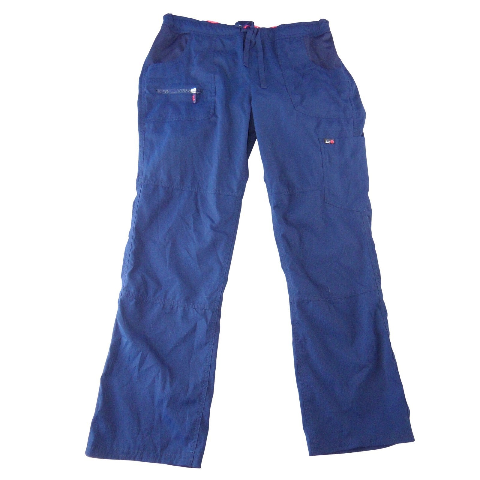 Koi Lite Peace Navy Blue Slim Fit Scrub Pants Womens Medium 721 Drawstring Cargo