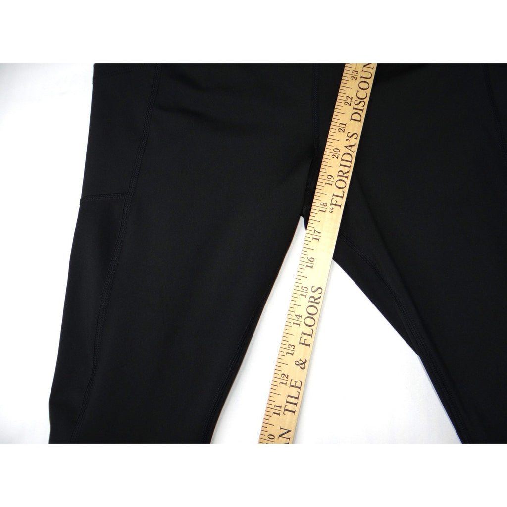 AVIA Women Black Athletic Capris Leggings Size L G 12 14
