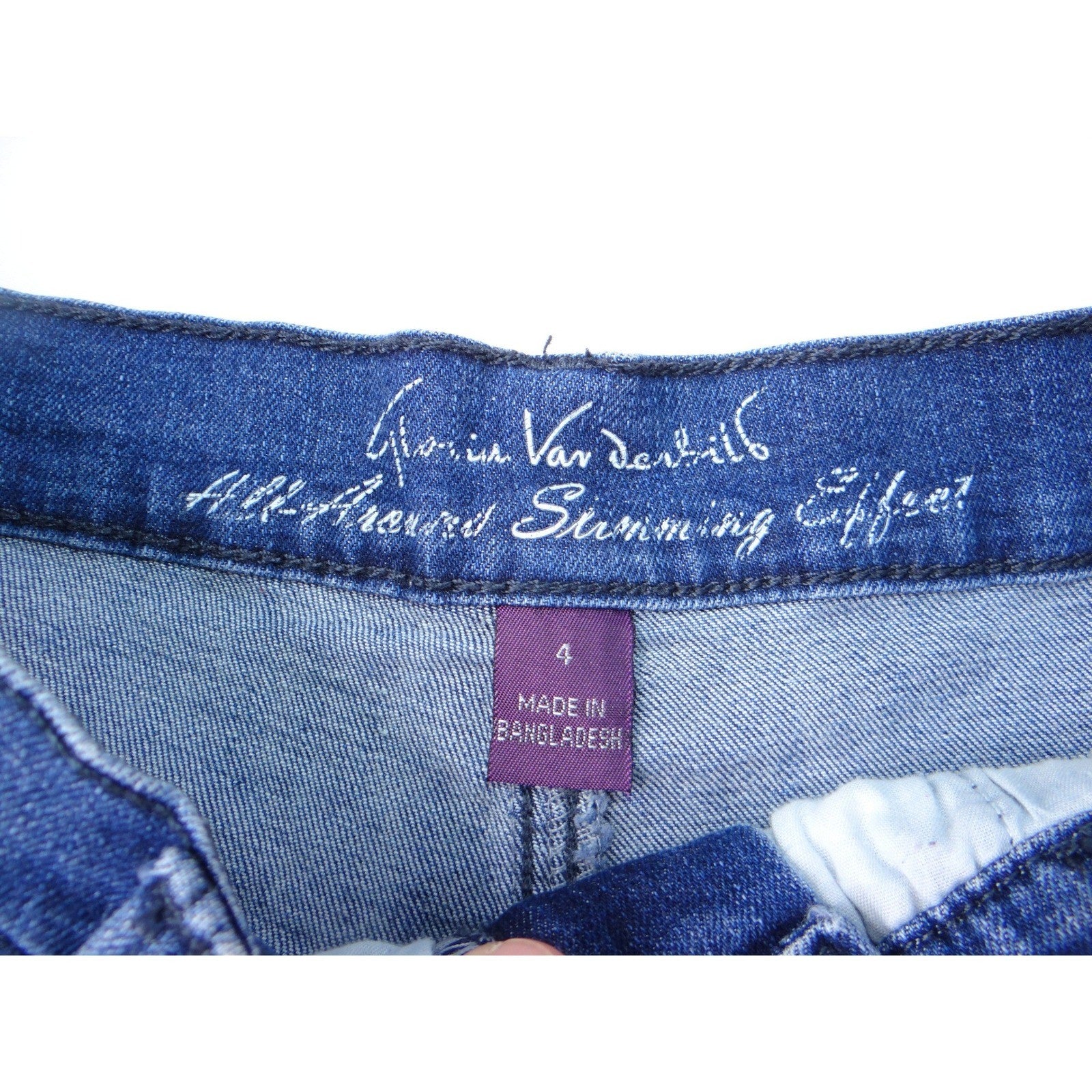 Gloria Vanderbilt Denim Shorts Women Size 4 Blue All Around Slimming Effect