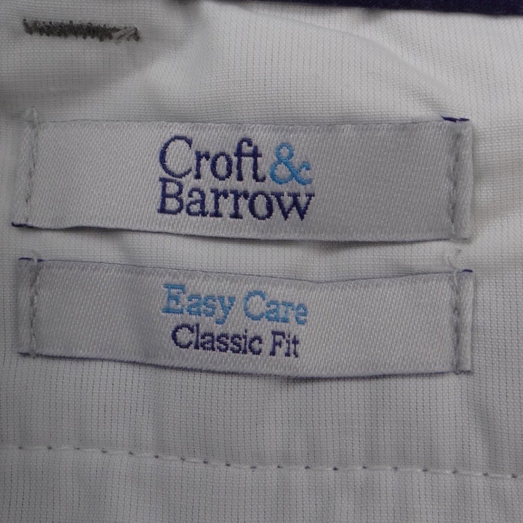 Croft & Barrow Mens Easy Care Classic Fit Grey Chino Dress Pants 40x32 Stretch