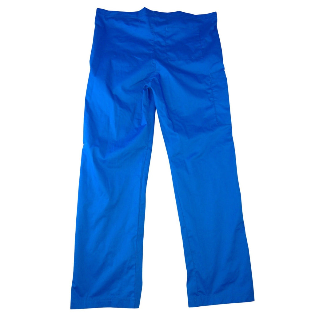 WonderWink WonderWORK Womens Scrub Pants Blue Cargo Pocket Drawstring Medium