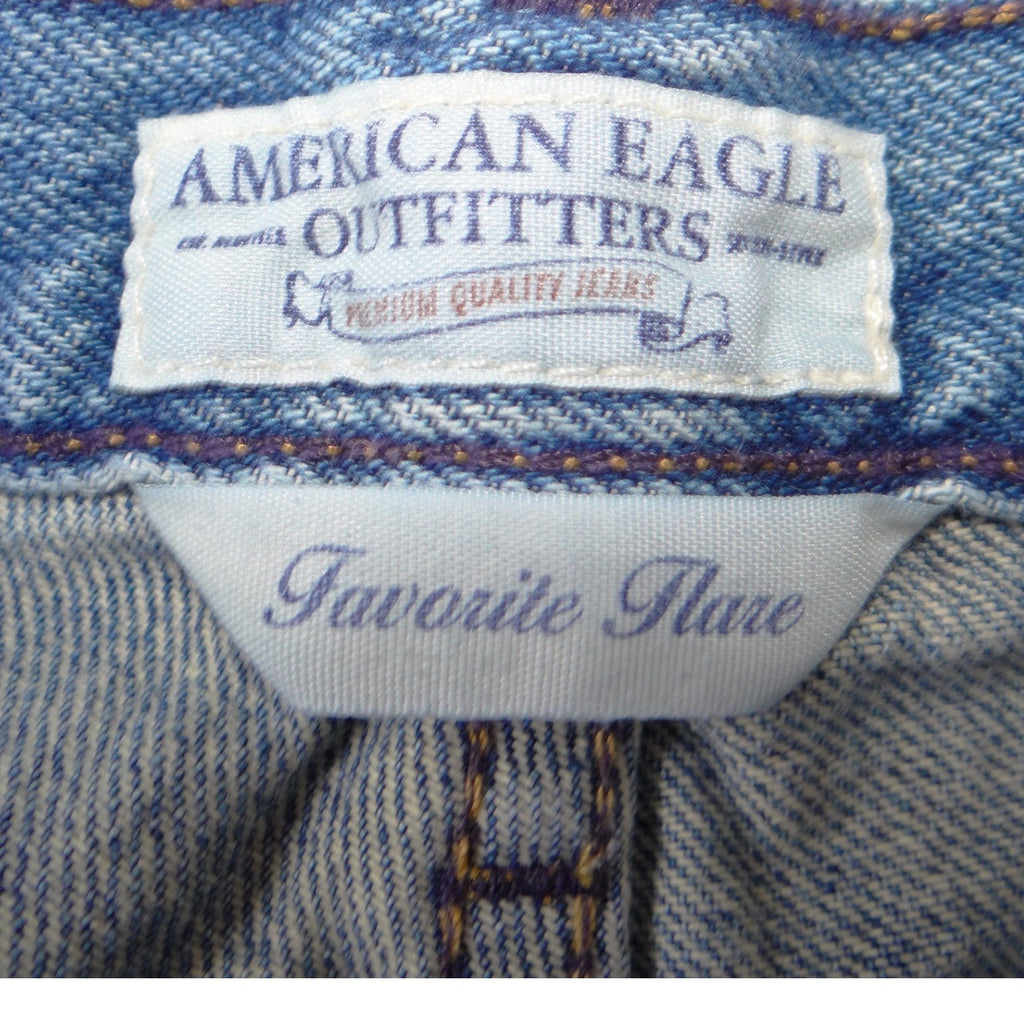 American Eagle Outfitters Favorite Flare Jeans Light Wash Blue 100% Cotton 14