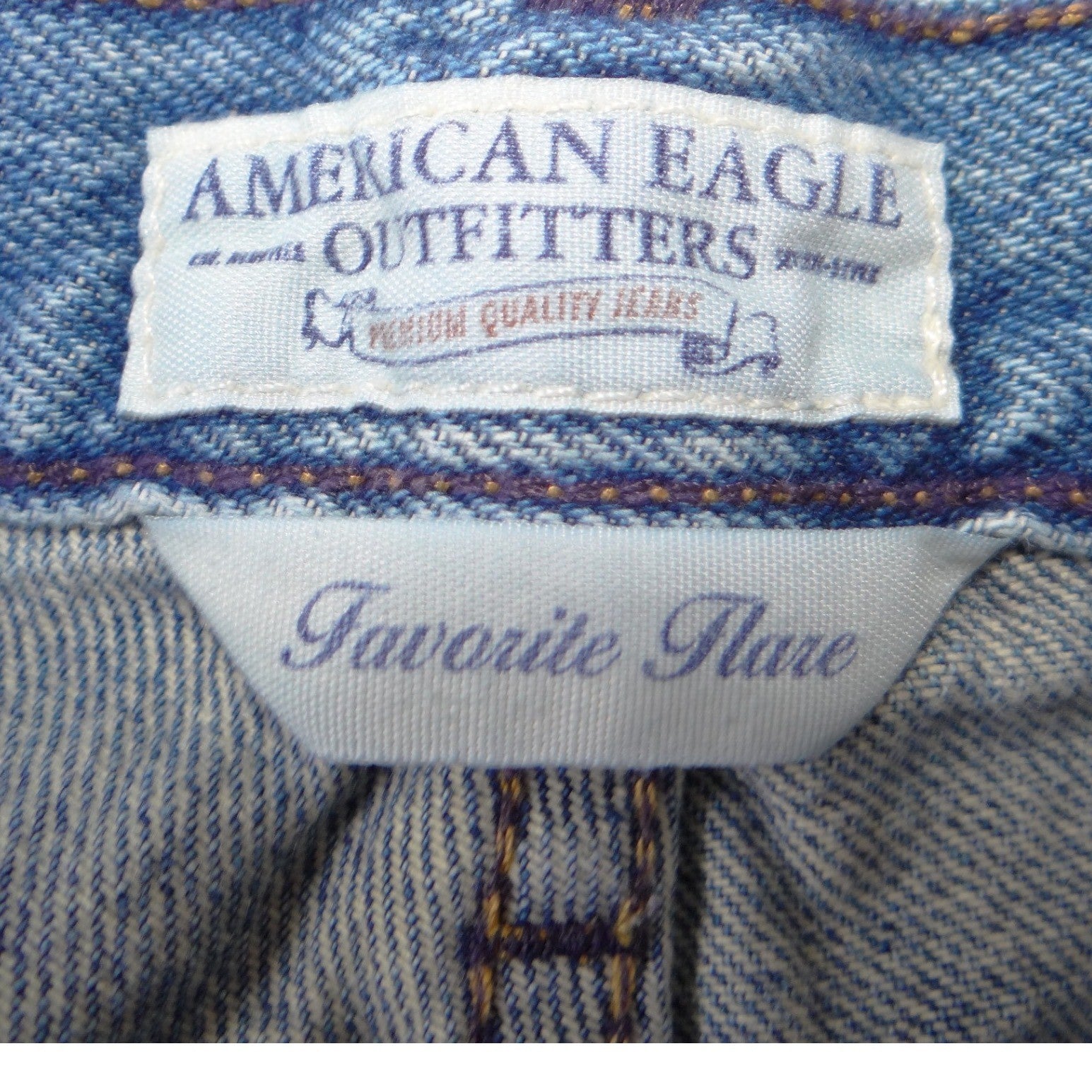 American Eagle Outfitters Favorite Flare Jeans Light Wash Blue 100% Cotton 14