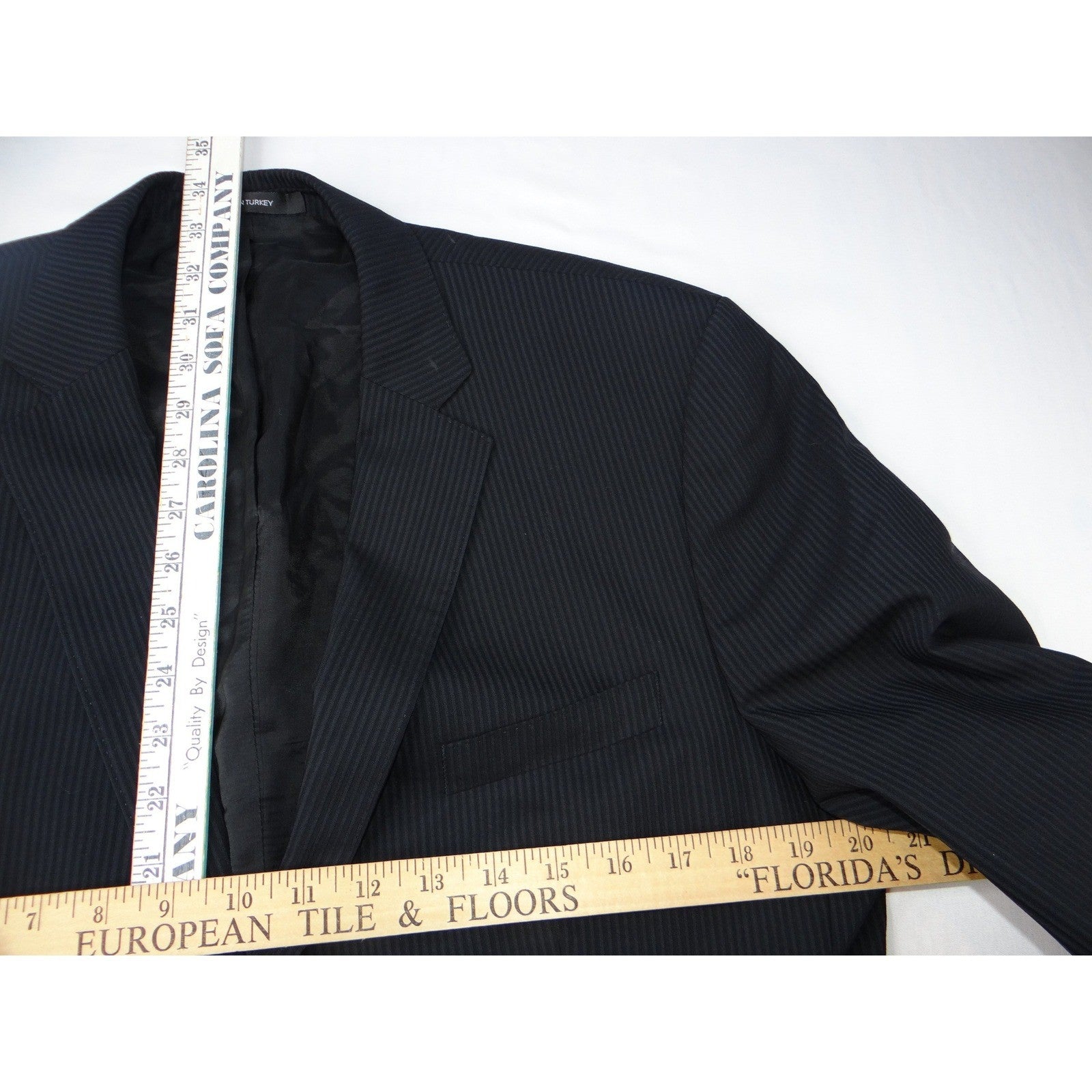 HUGO BOSS Men's Charcoal Pinstripe Super 120 Wool Blazer Jacket 42L Turkey