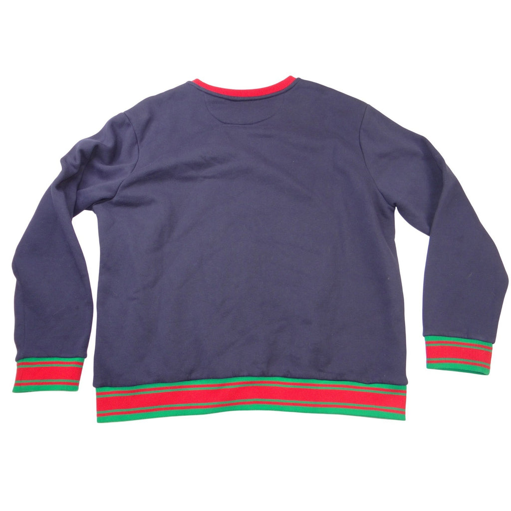 Hudson Outerwear Mens 3X Navy Blue Moth Skull Only The Strong Sweatshirt Striped