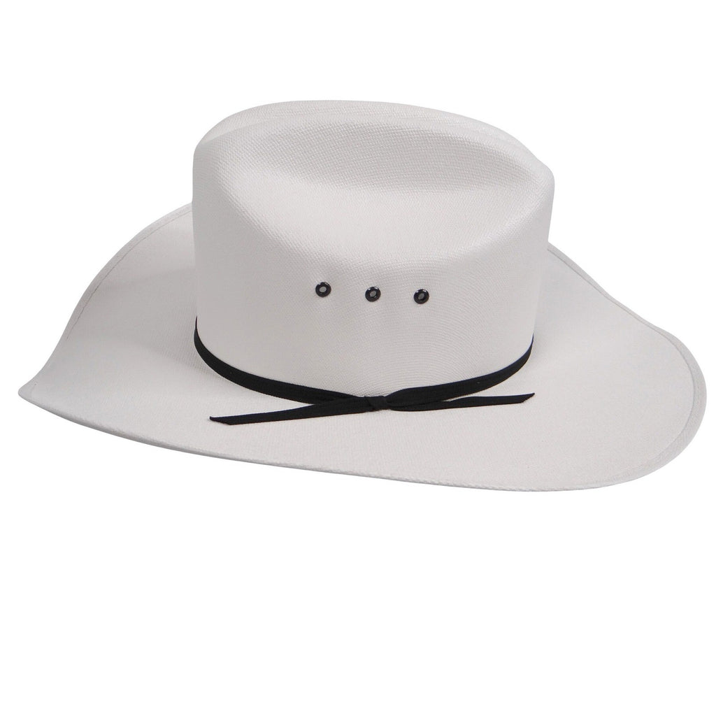 Smithbilt White Straw Cowboy Hat Cattleman Crease Wide Brim Western Hat 2182