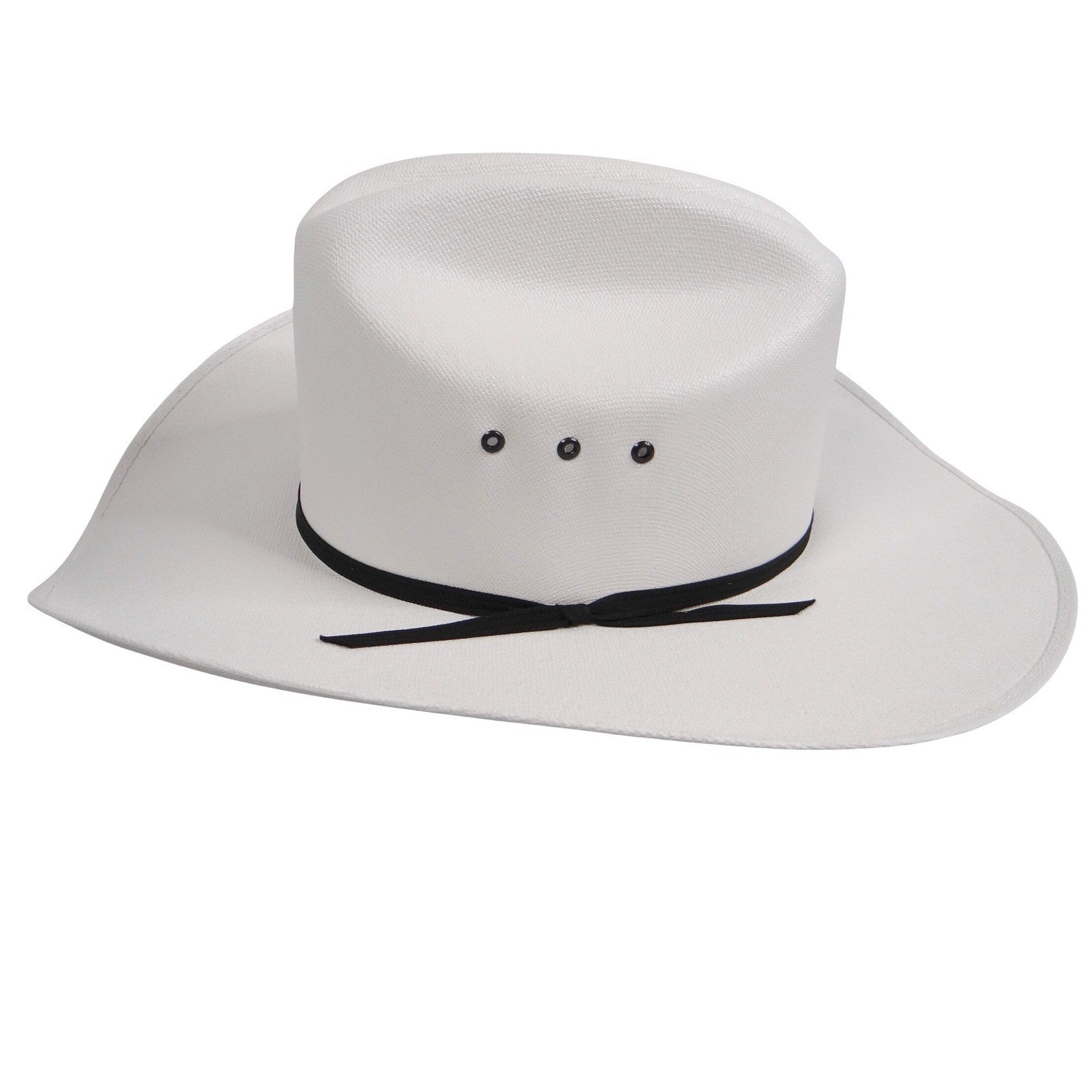 Smithbilt White Straw Cowboy Hat Cattleman Crease Wide Brim Western Hat 2182